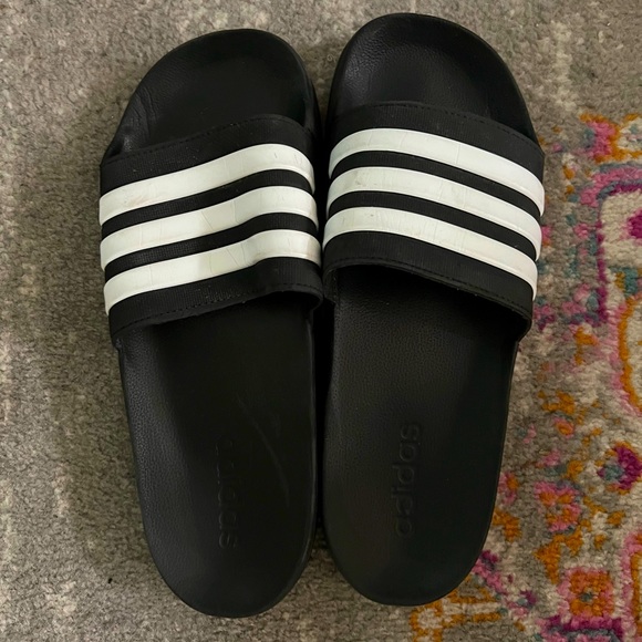 Adidas Shoes | Adidas Slide Sandals Size 11 | Color: Black | Size: 11 | Mokulling's Closet